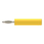 Schutzinger Yellow, Male to Female Test Connector Adapter With Metal contacts and Nickel Plated - Socket Size: 4mm