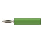 Schutzinger Green, Male to Female Test Connector Adapter With Metal contacts and Nickel Plated - Socket Size: 4mm