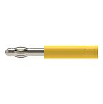 Schutzinger Yellow, Male to Female Test Connector Adapter With Metal contacts and Nickel Plated - Socket Size: 4mm