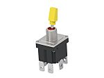 TE Connectivity Toggle Switch, Panel Mount, On-(On), Double Pole, Quick Connect Terminal, 250V ac