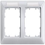 Siemens Aluminium 2 Gang Mounting Plate Thermoplastic Mounting Frame
