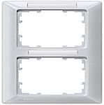 Siemens Aluminium 2 Gang Mounting Plate Thermoplastic Mounting Frame
