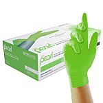 Unigloves Pearl GP Green Powder-Free Nitrile Disposable Gloves, Size Medium, 100Gloves per Pack