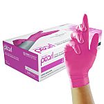 Unigloves Pearl GP Pink Powder-Free Nitrile Disposable Gloves, Size Extra Large, 100Gloves per Pack