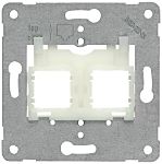 Siemens Silver 2 Gang Back Plate Metal Jack Faceplates & Mounting Plates