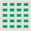 Siemens Green Adhesive Label Sheet, Pack of 20EA