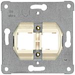 Siemens Silver 2 Gang Back Plate Metal Jack Faceplates & Mounting Plates