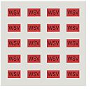 Siemens Red Adhesive Label Sheet, Pack of 20EA