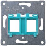 Siemens Silver 2 Gang Back Plate Metal Jack Faceplates & Mounting Plates