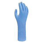 Showa Showa Blue Nitrile Anti-Static Work Gloves, Size L, Uncoated Coating