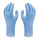 Showa Showa Blue Nitrile Anti-Static Work Gloves, Size L, Uncoated Coating