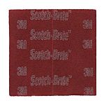 3M Red Abrasive Hand Pad 224mm x 158mm x , for Cleaning Use
