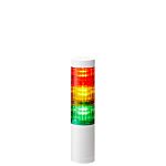Patlite LR5 Series Amber, Green, Red Signal Tower, 3 Lights, 24 V dc, Direct Mount