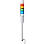 Patlite LR5 Series Amber, Blue, Green, Red, White Buzzer Signal Tower, 5 Lights, 24 V dc, Pole Mount
