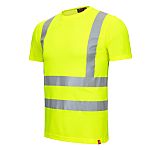 Camiseta de alta visibilidad NITRAS SAFETY de color Amarillo fluorescente, talla S