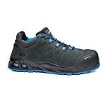 BASE B1000 Men's Grey/Blue Aluminium Toe Capped Safety Shoes, UK 12, EU 47