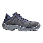 BASE B0163 Men, Women Grey/Blue Steel Toe Capped Safety Shoes, UK 12, EU 47