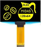 OLED displej 2.42in barva Žlutá 128 x 64pixely COT rozhraní Multi Midas