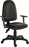 RS PRO Black Plastic Operator Chair, 120 Weight Capacity