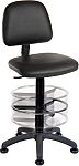 RS PRO Black Plastic Drafting Chair, 90 Weight Capacity