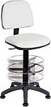 RS PRO White Polyurethane Drafting Chair, 90kg Weight Capacity