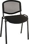 RS PRO Black Fabric, Mesh Utility Seating, 140 Weight Capacity