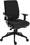 RS PRO Black Fabric Operator Chair, 150 Weight Capacity