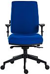 RS PRO Black Fabric Operator Chair, 150 Weight Capacity