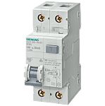 Siemens RCBO, 6A Current Rating, 2P Poles, 30mA Trip Sensitivity, Type B, SENTRON Range