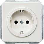 Siemens DELTA White Plug Socket, 16A, Schuko