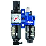 PREVOST G 1/4 FRL Assembly, Automatic Drain, 25μm Filtration Size Integrated Pressure Gauge