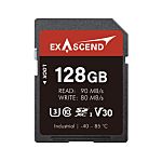 Exascend 128GB Industrial SDXC SD Card, Class 10, UHS-1 (U3), V30