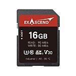 Exascend 16GB Industrial SDHC SD Card, Class 10, UHS-1 (U3), V30