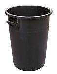 RS PRO 100L Black Polyethylene Waste Bin