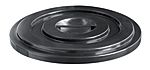 RS PRO 535mm Black Polypropylene Waste Bin Lid for Indutrial Bins, 40mm