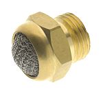 RS PRO Brass, Bronze 12bar Pneumatic Silencer, Threaded, G 1/8 Male