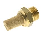 RS PRO Brass 10bar Pneumatic Silencer, Threaded, G 1/8 Male