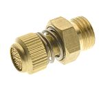 RS PRO Brass, Sintered Bronze 12bar Pneumatic Silencer, Threaded, G 1/8 Male