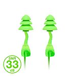 Moldex 6451 Series Green Reusable Corded Ear Plugs, 33dB Rated, 50Pair Pairs