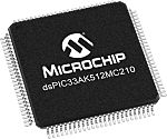 Procesador de señal digital dsPIC33AK512MC210T-I/PT, 200MHZ 16bit 64 KB RAM, 512 KB Flash, TQFP 100 pines