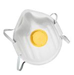 MSA Safety 1012 Series Face Mask for Aerosols, Liquid, Toxic Protection, FFP2 NR D, Valved, Fold Flat