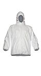 DuPont White Unisex Visitor Coat, M, 10Each per box