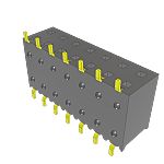 Samtec SSM Series Horizontal Surface Mount PCB Socket, 14-Contact, 2-Row, 2.54mm Pitch, Solder Termination