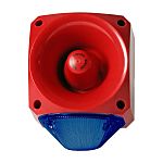 Klaxon PNC Series Blue Continuous lighting Beacon, 110 → 230 V, Fixed, LED Bulb, IP66