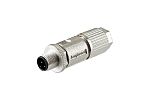 Amphenol Industrial Industrial Circular Connectors, 4 Contacts, Cable Mount, M12 Connector, Plug, Male, IP68, MSAS