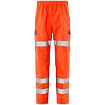 Leo Workwear WESTLEIGH Orange Breathable, Waterproof, Windproof Hi Vis Trousers