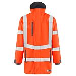 Leo Workwear EASTLEIGH Orange Unisex Hi Vis Jacket, M