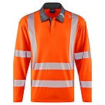 Leo Workwear TRIMSTONE Orange Men Hi Vis Polo Shirt