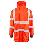 Leo Workwear CLOVELLY Orange Unisex Hi Vis Jacket, XXL