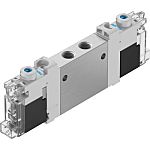Festo 2x3/2-Way, Closed, Monostable Pneumatic Solenoid Valve - Electrical M7 VUVG Series 24V dc